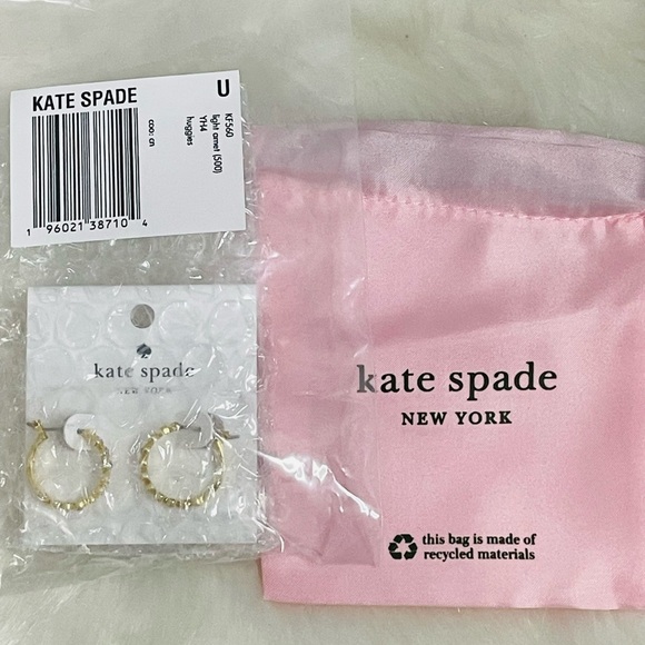 New Kate spade Full Circle Huggies earrings with dust bag - Picture 3 of 5